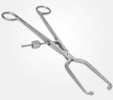 PELVIC REDUCTION FORCEP WITH POINTED BALL TIP(STRAIGHT)